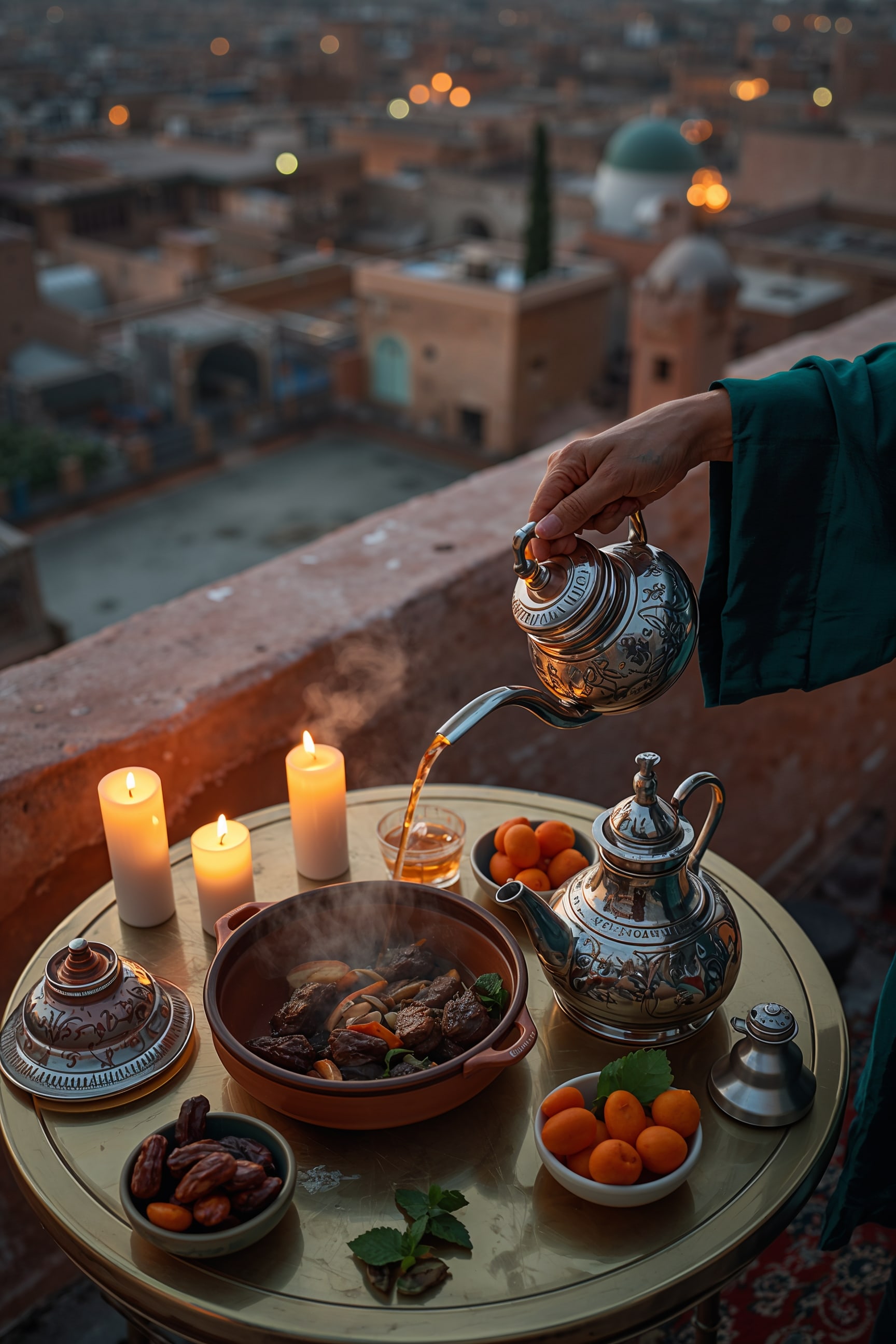 Cena en azotea Marrakech
