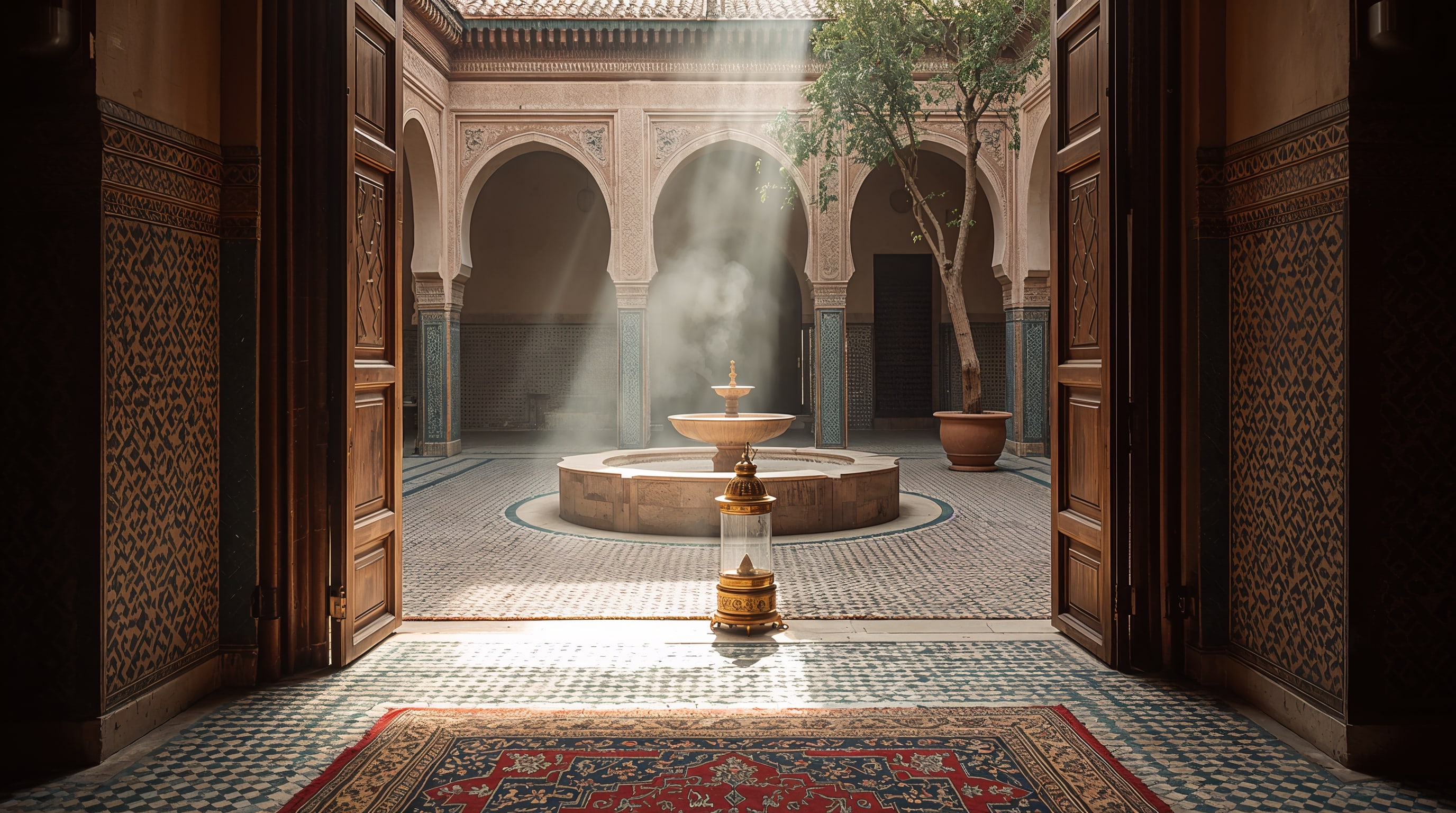 Riad de Marrakech al amanecer